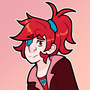 An image of Rose on a red-orange gradient background.
