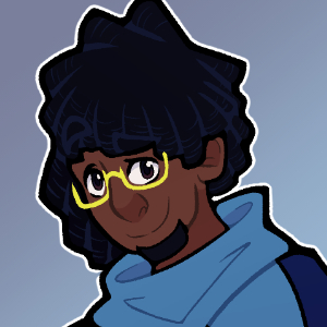 An image of William on a dark blue-light blue gradient background.